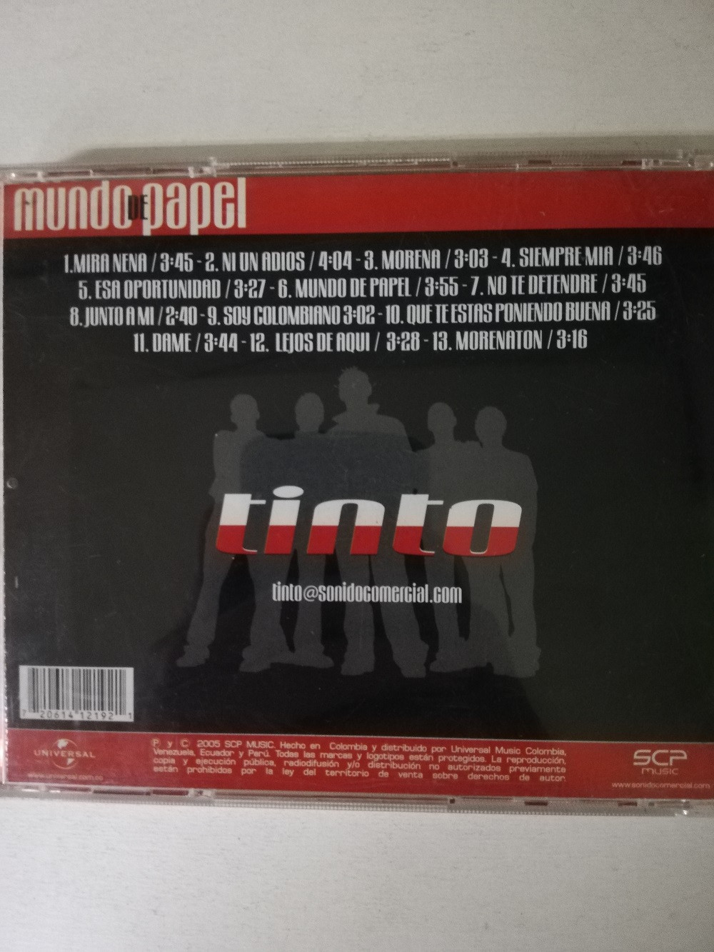 Imagen CD TINTO - MUNDO DE PAPEL 2
