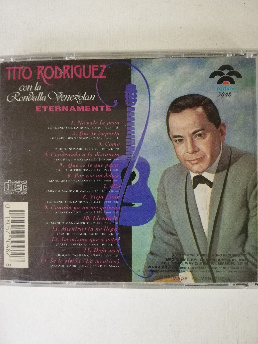 Imagen CD TITO RODRIGUEZ - ETERNAMENTE, CON LA RONDALLA VENEZOLANA 2