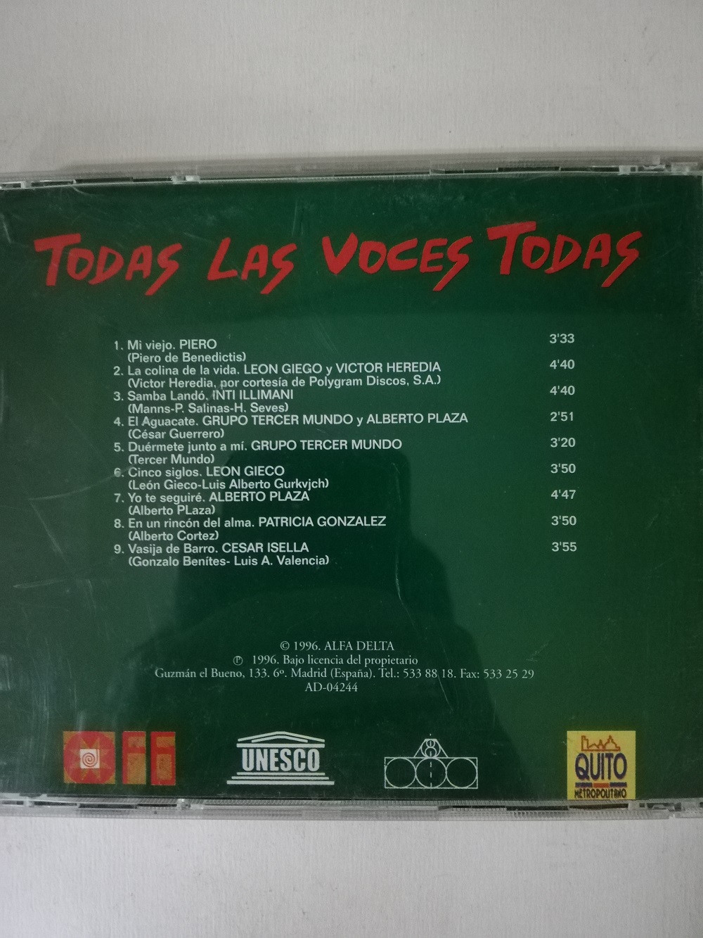 Imagen CD TODAS LAS VOCES TODAS - TODAS LAS VOCES TODAS VOL. 3 2