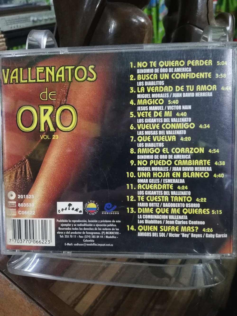 Imagen CD VALLENATOS DE ORO - VALLENATOS DE ORO VOL. 23 2