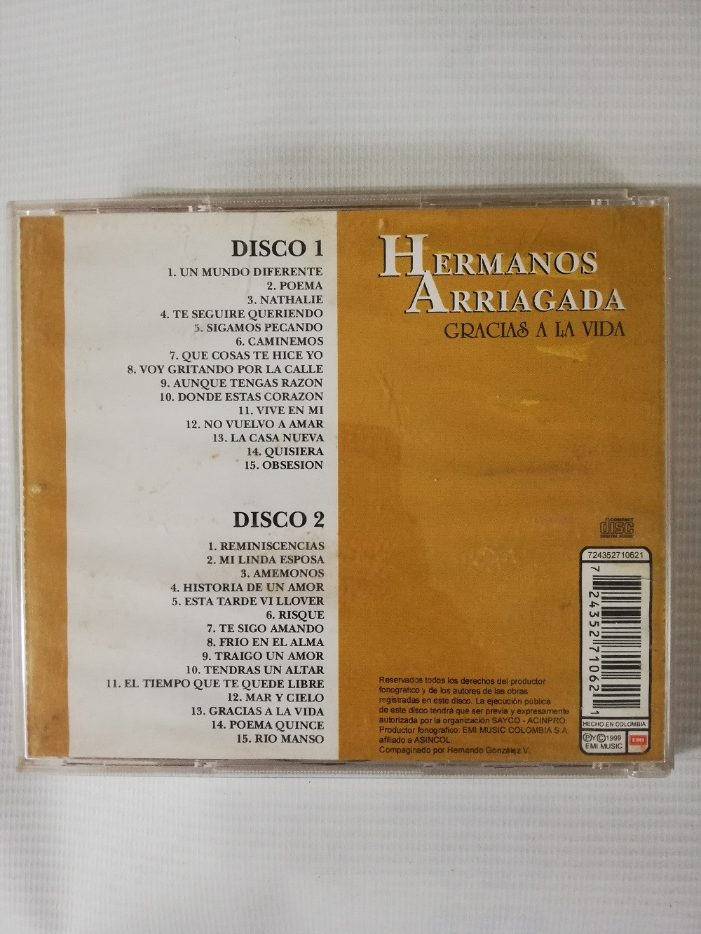 Imagen CD X 2 HERMANOS ARRIAGADA - GRACIAS A LA VIDA 2