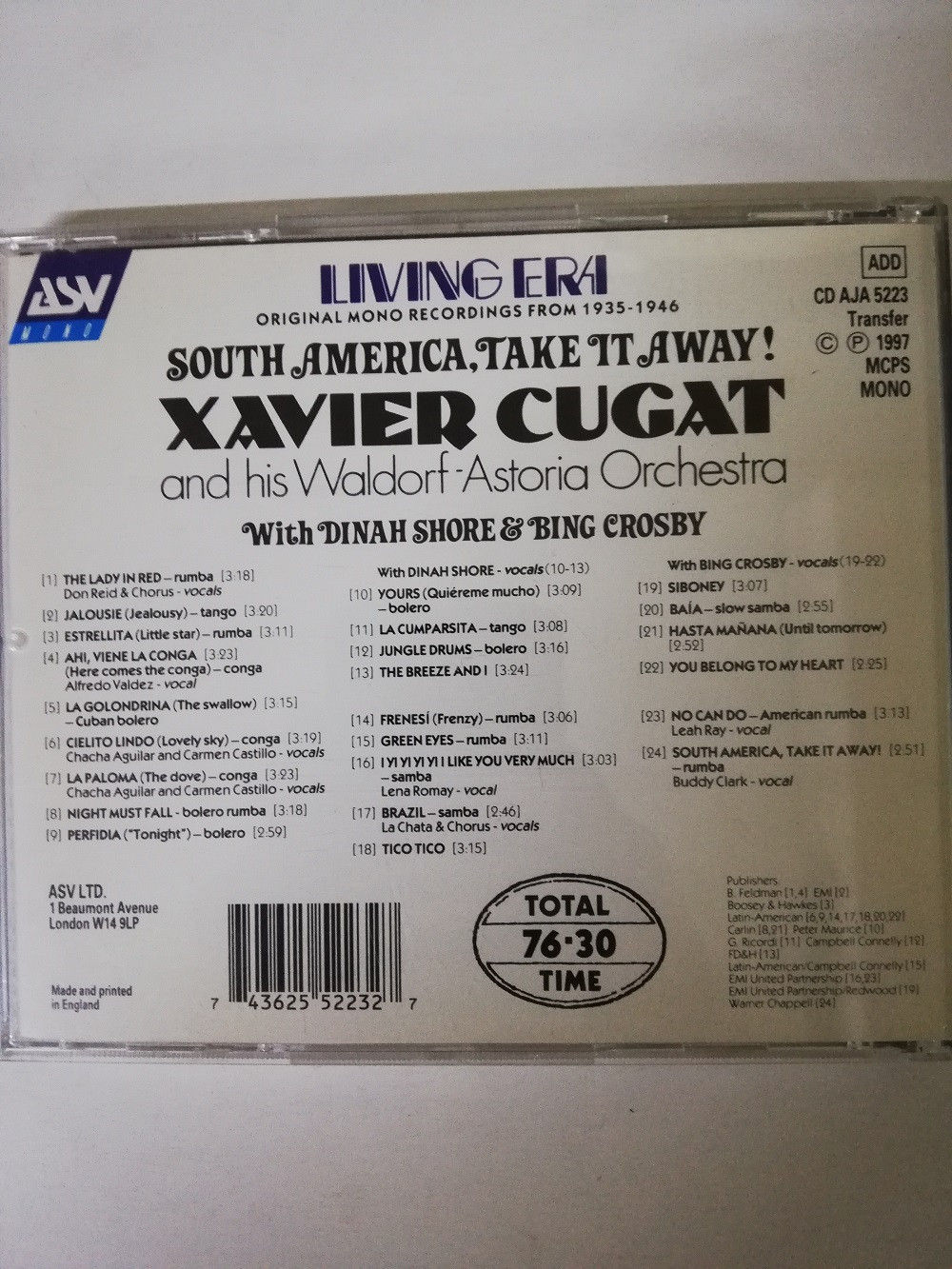 Imagen CD XAVIER CUGAT - SOUTH AMERICA, TAKE IT AWAY! 2