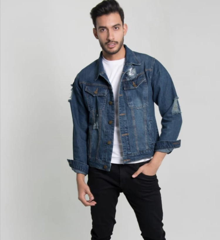 Chaquetas jeans parches de hombre T32C: T32ñ Colombiamoda, basic