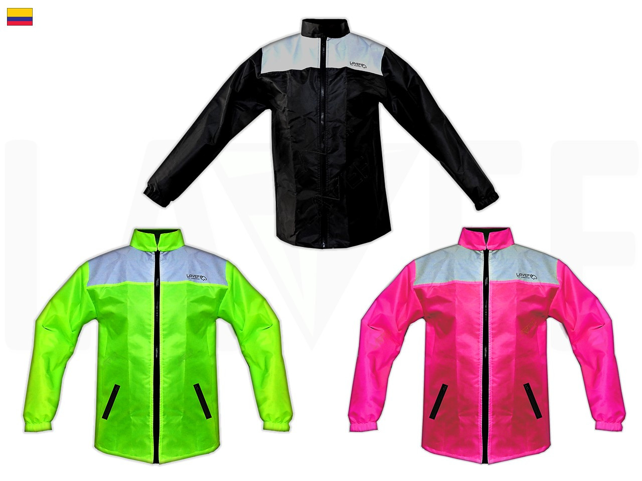 Chaqueta Reflectiva Bicicleta Moto Con Capucha Oculta Hombre GENERICO