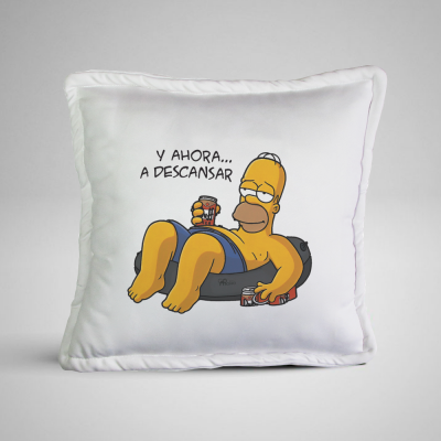 ImagenCojín Homero descanso frase personalizable