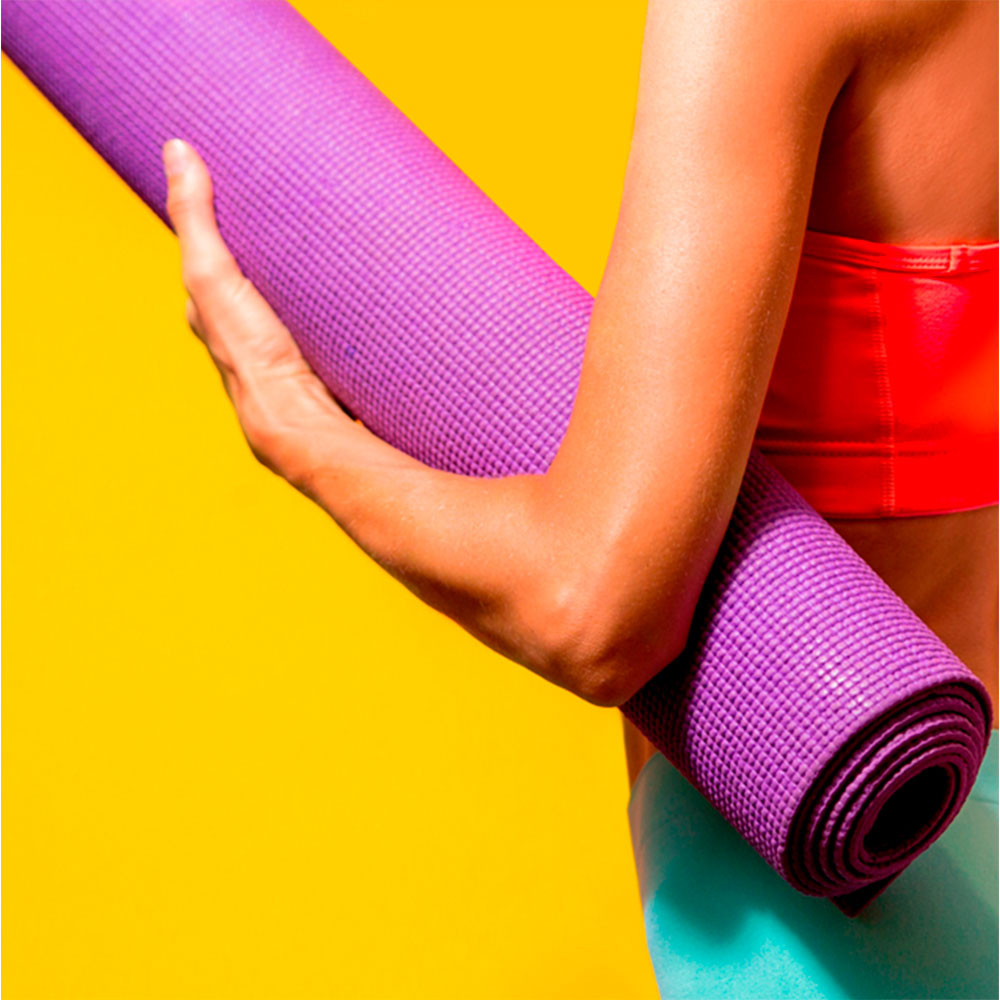 Imagen Colchoneta Yoga Mat Pilates Tapete Gimnasio  MAT DE 5 MM k6 (incluye bolso) color fucsia 2
