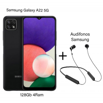 ImagenCombo Celular Samsung Galaxy A22 5G 128Gb + Audífonos Samsung Bluetooth Itfit A08c