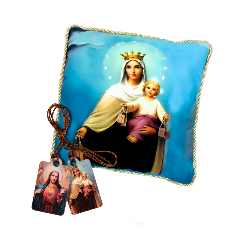 ImagenCombo: Cojín Virgen del Carmen + Escapulario