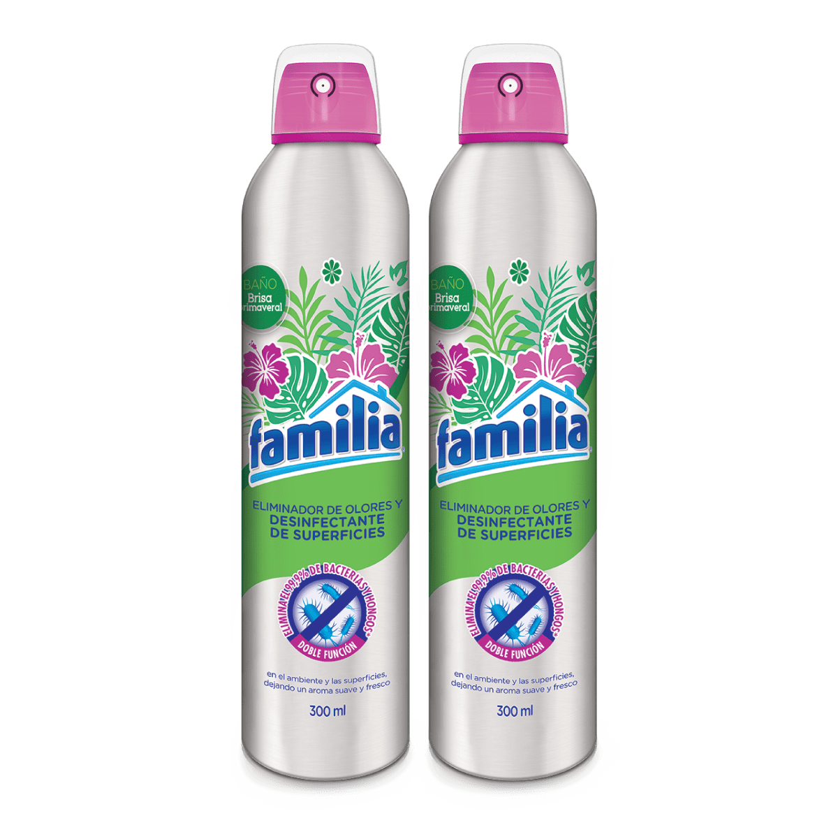 Imagen Combo Eliminador olores Familia baño brisa x 600 ml (300ml c/u) 1