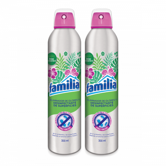 ImagenCombo Eliminador olores Familia baño brisa x 600 ml (300ml c/u)