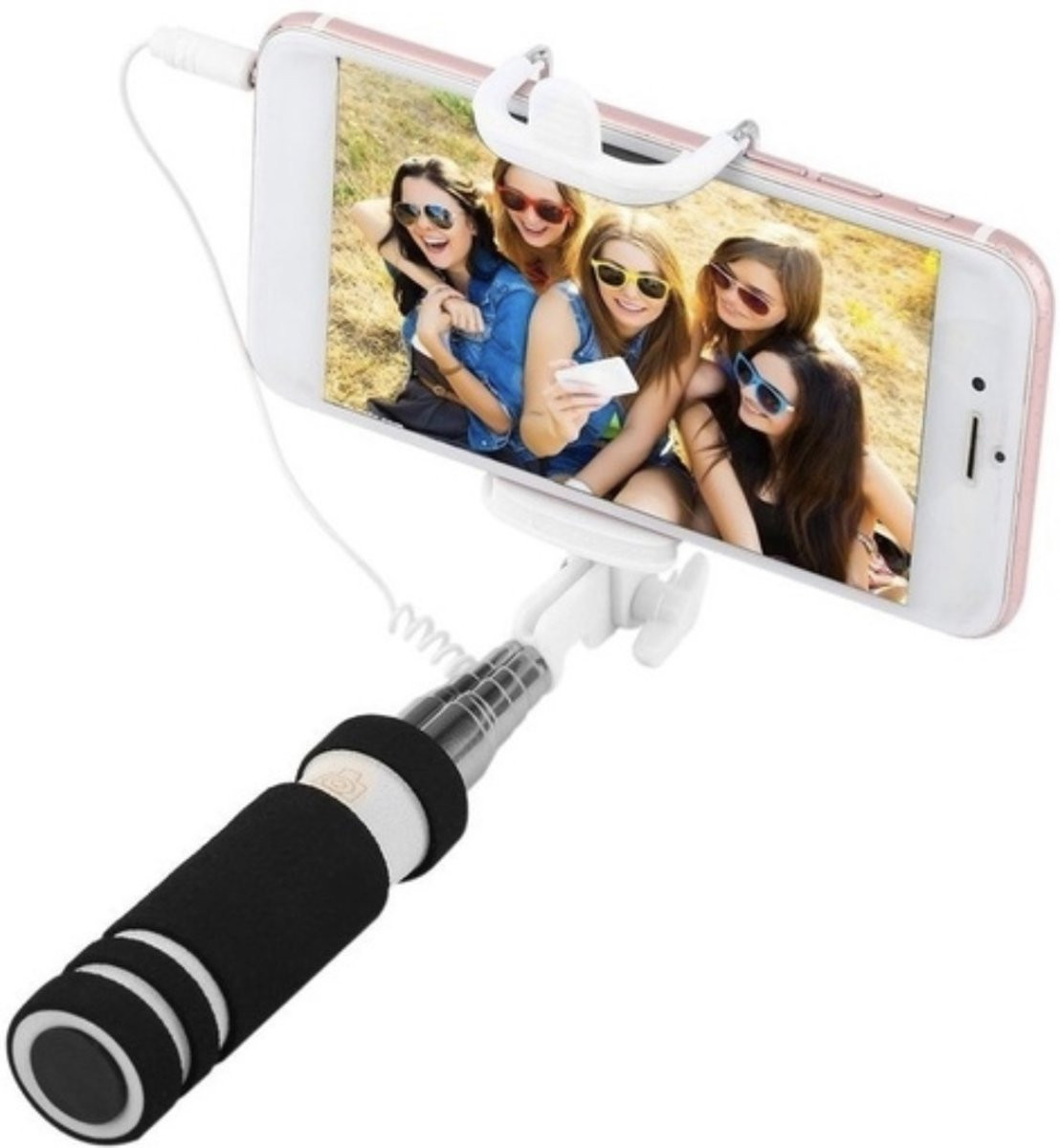 Imagen Combo Selfie-Stick Monopod 3.5 Plug + Lente Celular Ojo De Pez