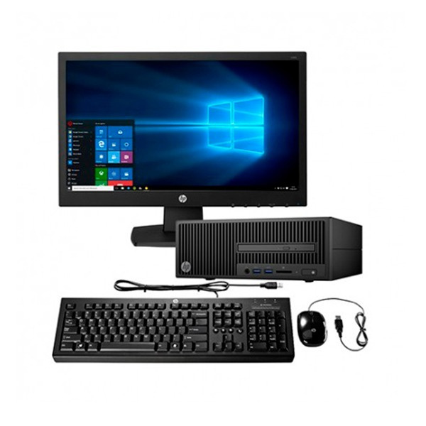 Imagen Computador HP Core i3 10100, Windows 10 Profesional, Ram 4g, Disco 1 Tera, Pantalla HP 18,5 1