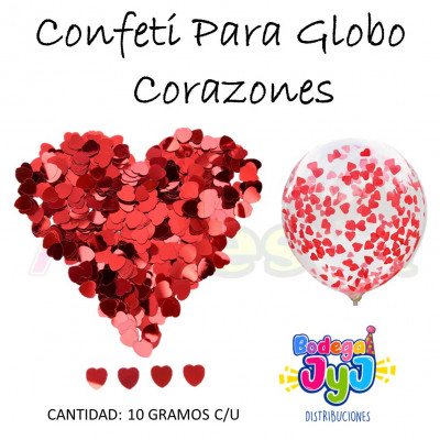 ImagenConfeti Para Globos - Corazones 