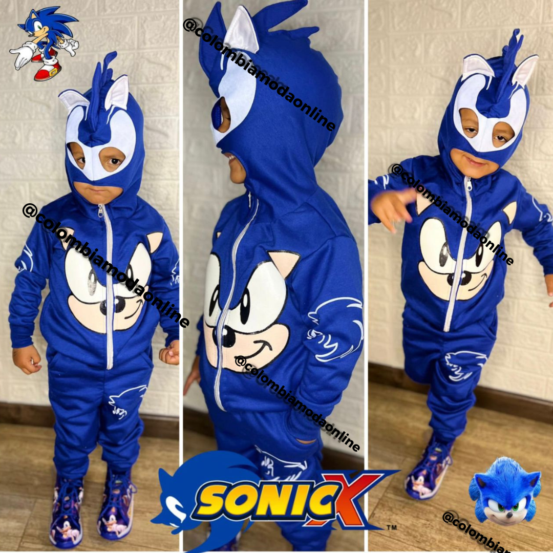 Conjunto de sudadera para ni o Sonic N66Sonic Colombiamoda basic