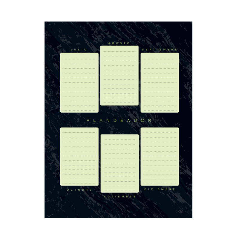 Imagen Cuaderno argollado pasta dura grande 7 materias mixto InBlack 10