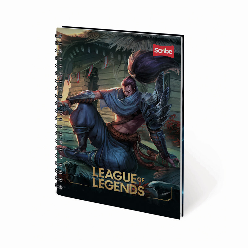 Imagen Cuaderno argollado pasta dura grande 80h cuadros League of legends 4