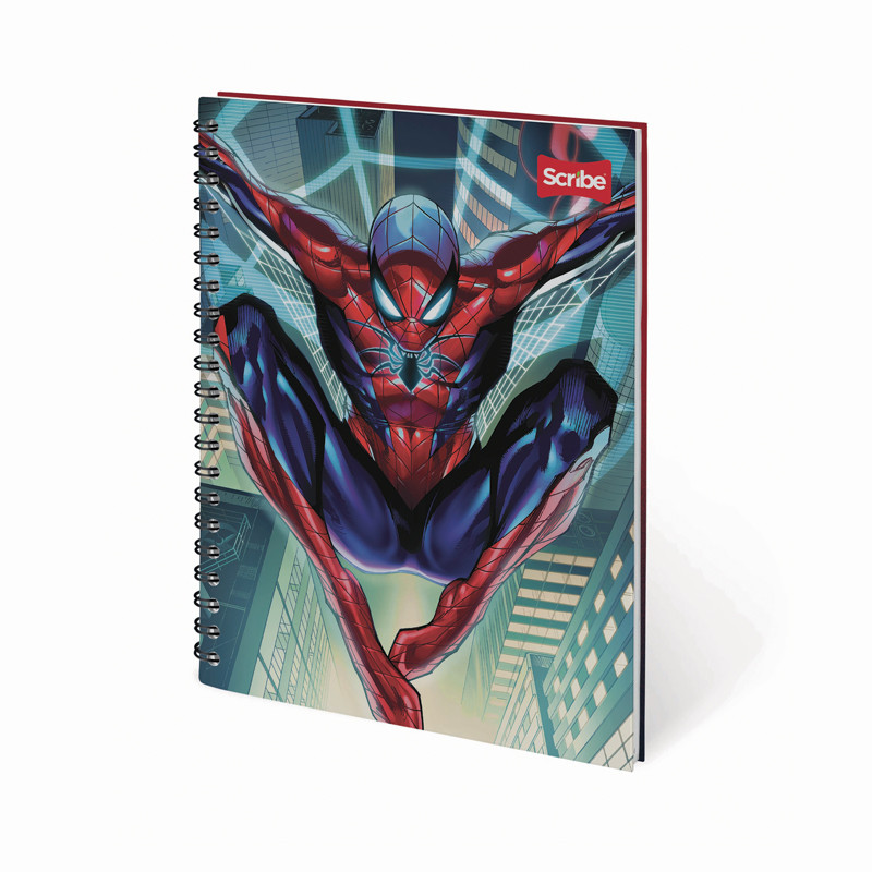Imagen Cuaderno argollado pasta dura grande 80h cuadros Spiderman Max 3
