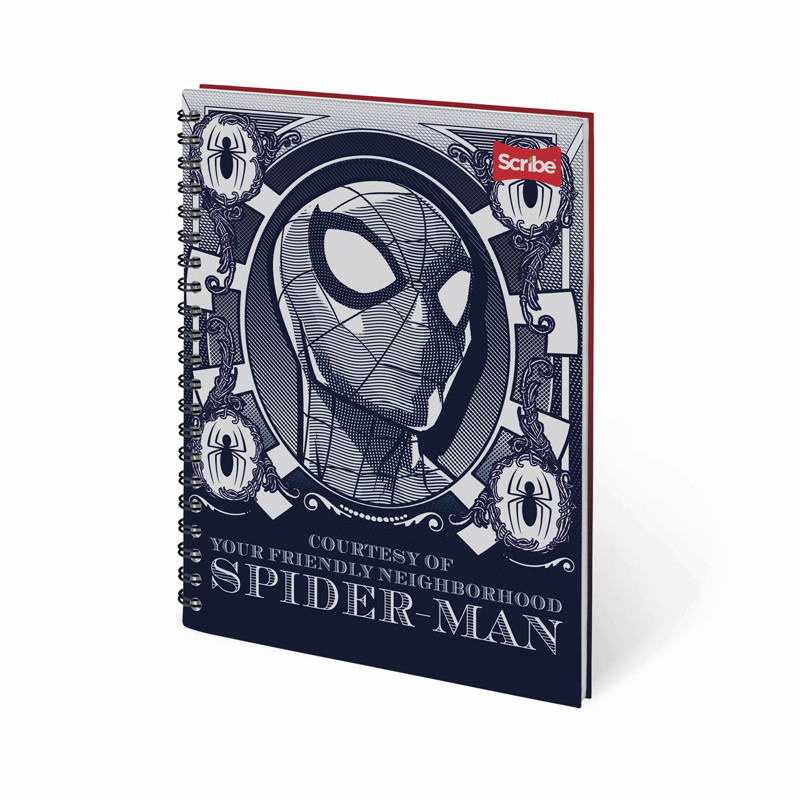 Imagen Cuaderno argollado pasta dura grande 80h rayas Spiderman Max 5