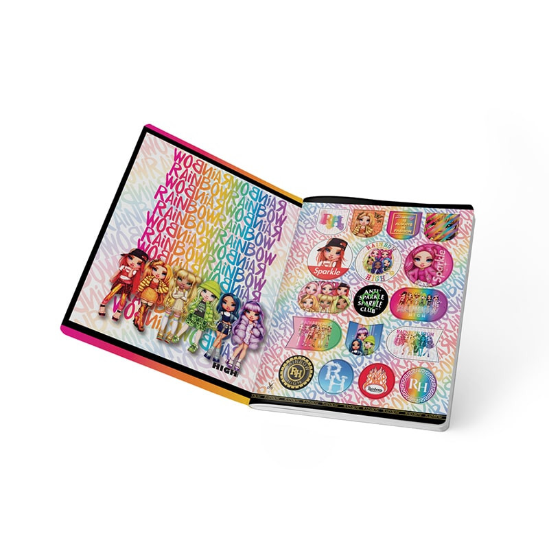 ImagenCuaderno cosido 100h cuadros Rainbow
