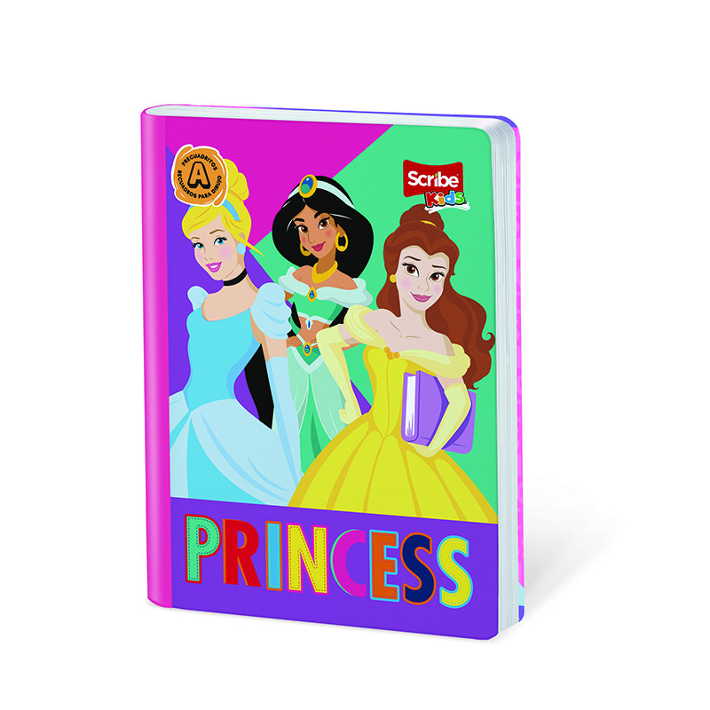 Imagen Cuaderno cosido 100h precuadritos Princesas 4