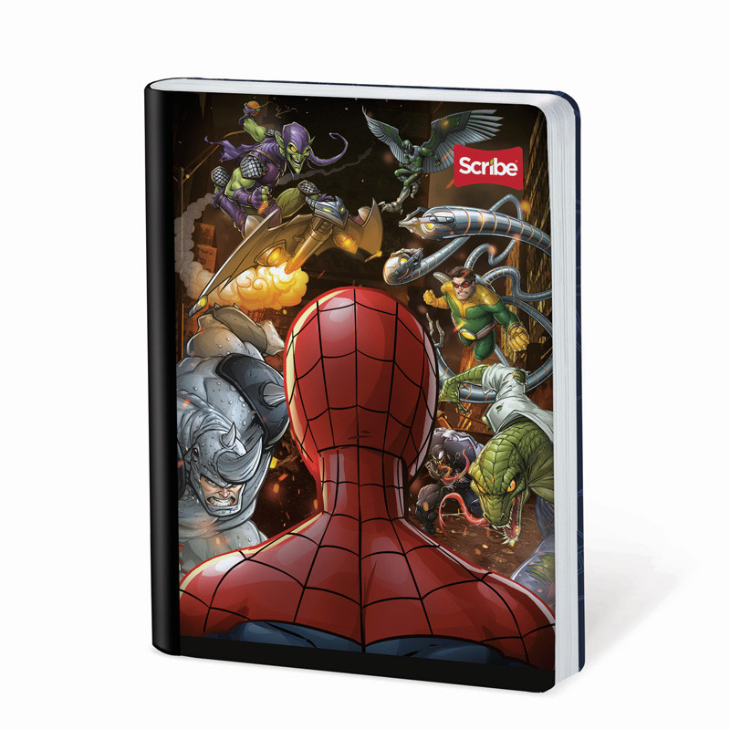 ImagenCuaderno cosido 100h rayas Spiderman Max