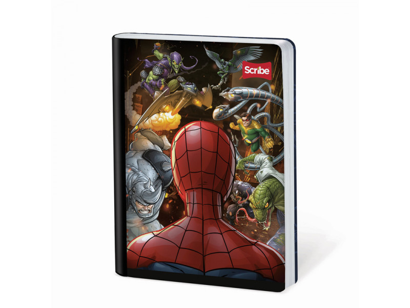 Cuaderno cosido 100h rayas Spiderman Max: C30215435 Scribe | Útiles  escolares y productos de oficina al mejor precio