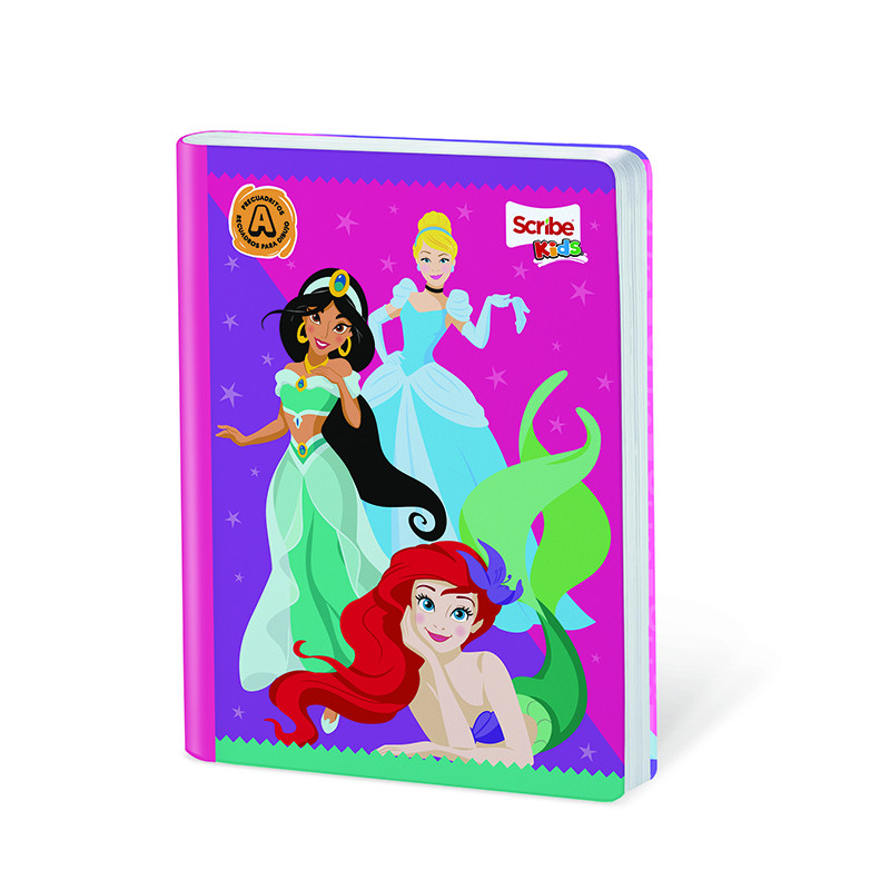 Imagen Cuaderno cosido 100h rayitas Princesas 5
