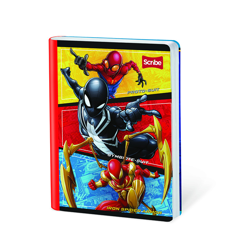 ImagenCuaderno cosido grande 100h cuadros Spiderman