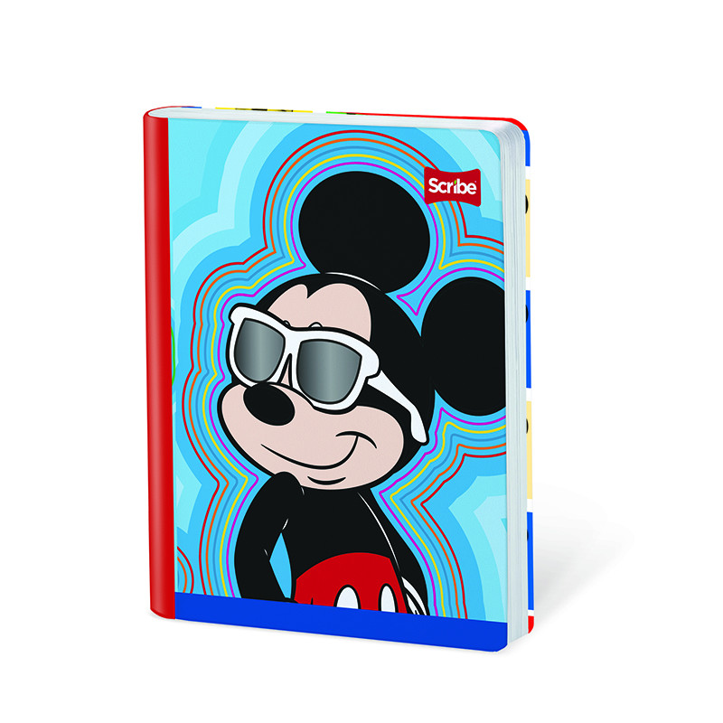 ImagenCuaderno cosido grande 100h rayas Mickey