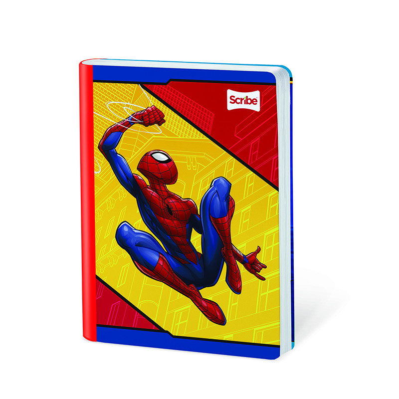ImagenCuaderno cosido grande 100h  rayas Spiderman
