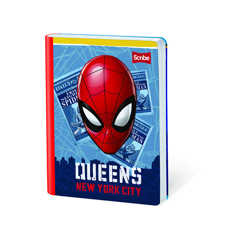 ImagenCuaderno cosido grande 50h rayas Spiderman