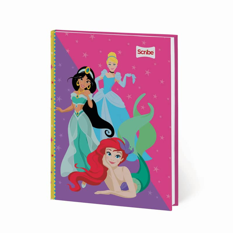 Imagen Cuaderno cosido pasta dura 100h cuadros Scribe Princesas 3