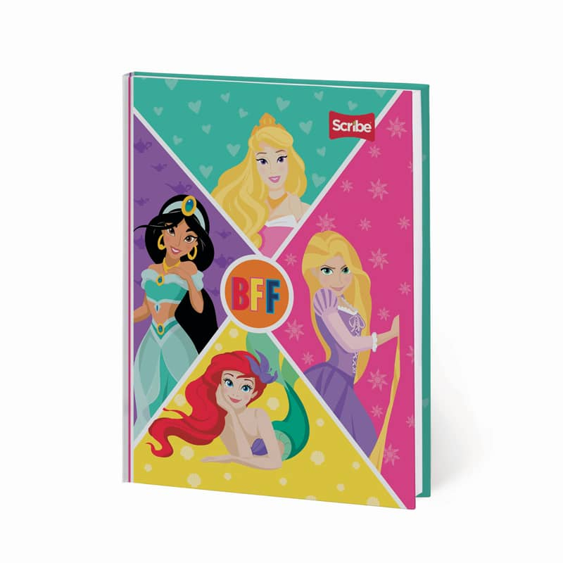 Imagen Cuaderno cosido pasta dura 100h cuadros Scribe Princesas 5
