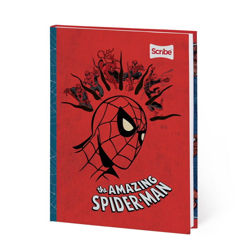 ImagenCuaderno cosido pasta dura 100h cuadros Spiderman