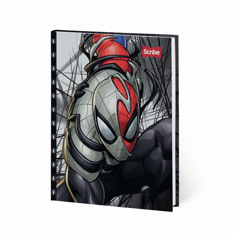 Imagen Cuaderno cosido pasta dura 100h cuadros Spiderman Max 4
