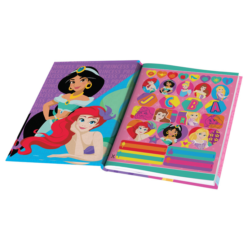 Imagen Cuaderno cosido pasta dura 100h rayas Scribe Princesas 2