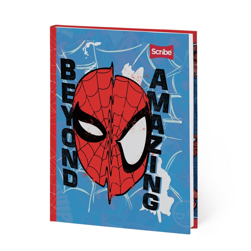 ImagenCuaderno cosido pasta dura 100h rayas Spiderman