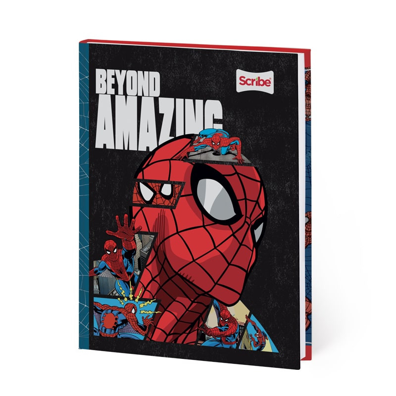 Imagen Cuaderno cosido pasta dura 100h rayas Spiderman 3
