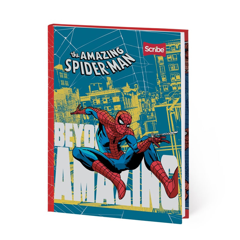 Imagen Cuaderno cosido pasta dura 100h rayas Spiderman 5