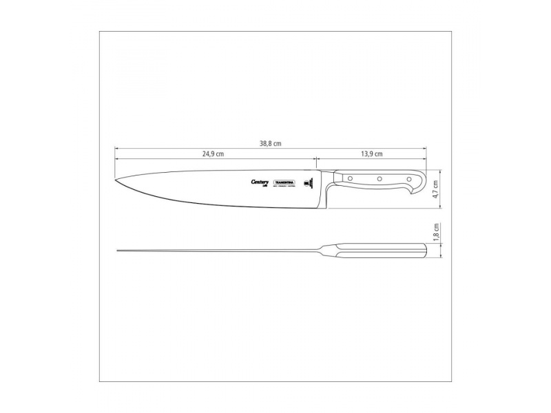 cuchillo chef century 25 cm