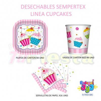 ImagenDesechables Linea Cupcakes Sempertex 