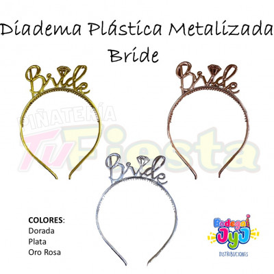 ImagenDiadema Metalizada Bride - Novia 