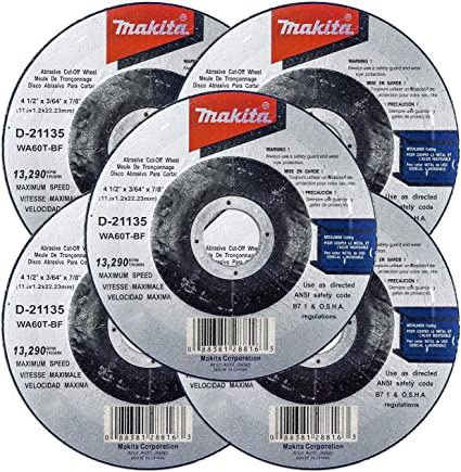 Imagen Disco abrasivo corte de acero x4-1/2"X1 MMx7/8 WA60T CD D-21135 Makita 2