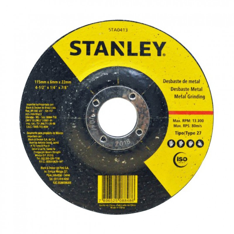 Imagen Disco abrasivo de pulir de 4 1/2 pulgadas Stanley STA0413