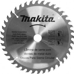 Imagen Disco de sierra 7-1/4 X 40 tpip/madera D-51356 Makita