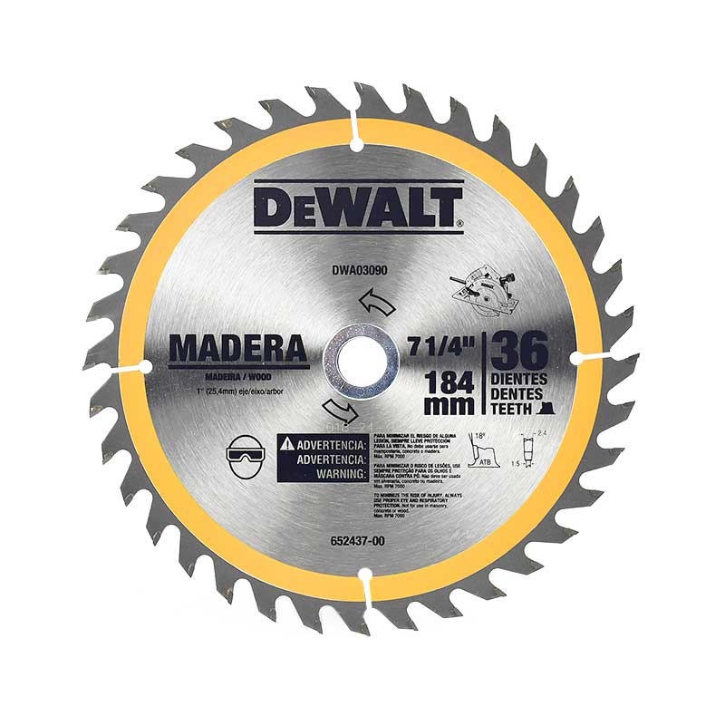 Imagen Disco de sierra circular 7-1/4" X 36 dientes DWA03090 Dewalt