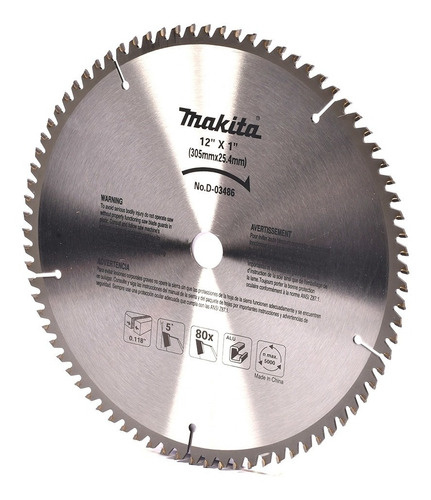 Imagen Disco de sierra de aluminio 12"X80 D-03486 Makita 2