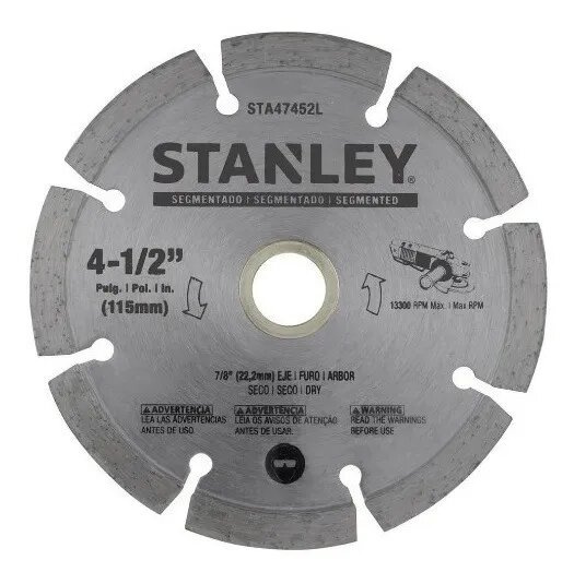 Imagen Disco diamantado 4 1/2" segmentado STA47452L Stanley 1