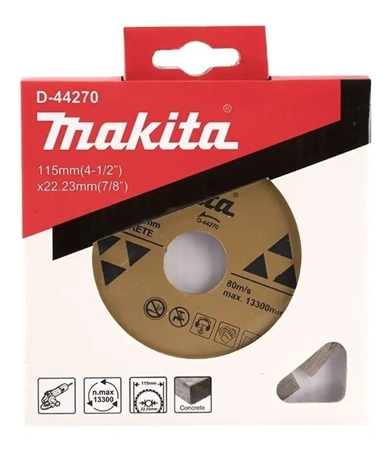 Imagen Disco diamantado segmentado 4 1/2"seco/concreto, dorado D-44270 Makita 2