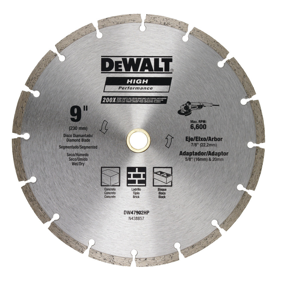 Imagen Disco diamantado segmentado 9" DW47902HP Dewalt